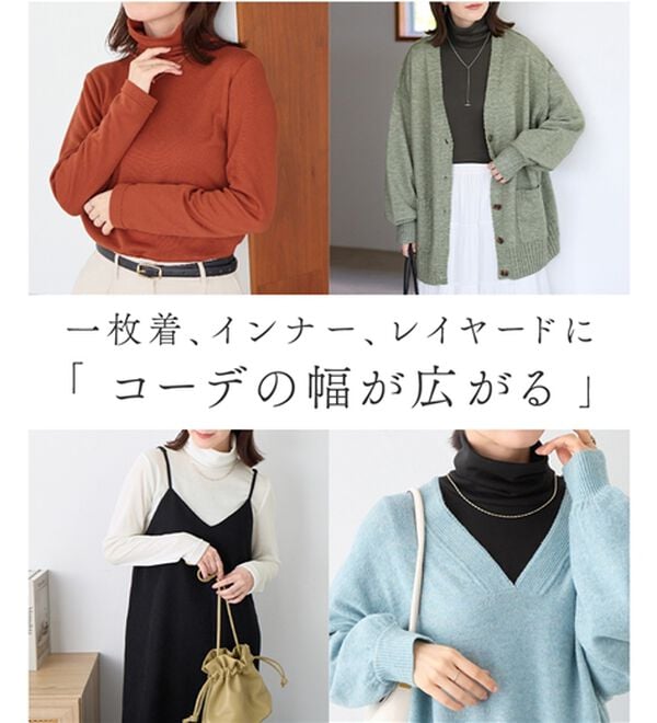 Viola e Viola（ヴィオラ エ ヴィオラ）の「ふんわりタッチ裏起毛ハイネックプルオーバー（カットソー）」｜詳細画像