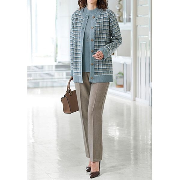 BELLUNA（ベルーナ）の「日本製ストレッチ素材おでかけパンツ（フルレングスパンツ）」｜詳細画像