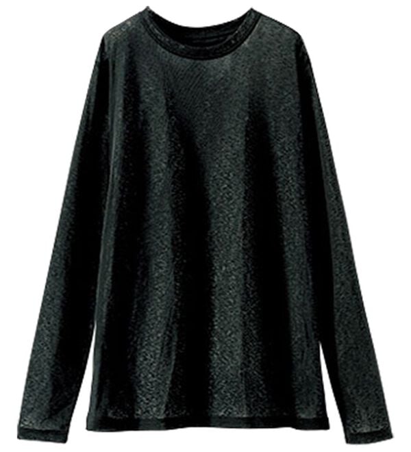 BELLUNA（ベルーナ）の「透けすぎない！シアー素材クルーネックプルオーバー（カットソー）」｜詳細画像