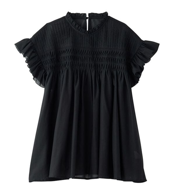 RANAN（ラナン）の「ピンタックフリルボイルブラウス（ブラウス）」｜詳細画像