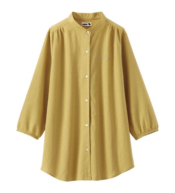 BELLUNA（ベルーナ）の「＜ｍｏｚ＞刺しゅうデザイン綿麻シャツ（シャツ）」｜詳細画像