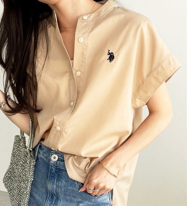GeeRA（ジーラ）の「【ＵＳ．ＰＯＬＯ．ＡＳＳＮ】フレンチスリーブシャツ（シャツ）」｜詳細画像