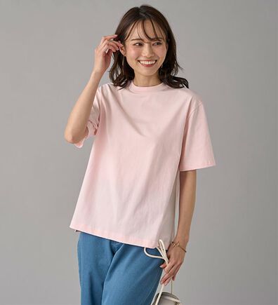 BELLUNA（ベルーナ）の「【選べる袖丈】＜エアリーアイスコットン＞オーバーサイズＴシャツ（カットソー）」