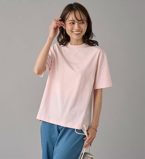 汗ジミ対策！＜エアリーアイスコットン＞オーバーサイズTシャツ