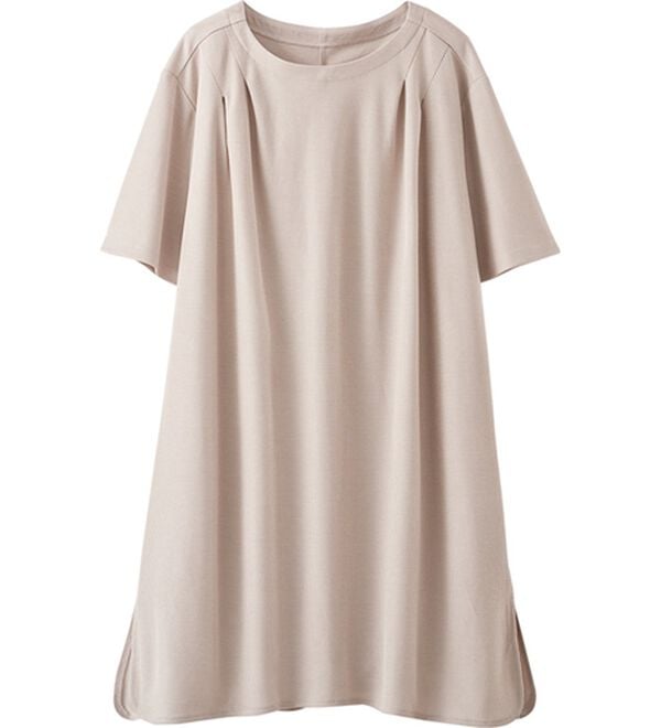 BELLUNA（ベルーナ）の「【接触冷感】かのこ素材タックデザインチュニックワンピース（その他ワンピース）」｜詳細画像