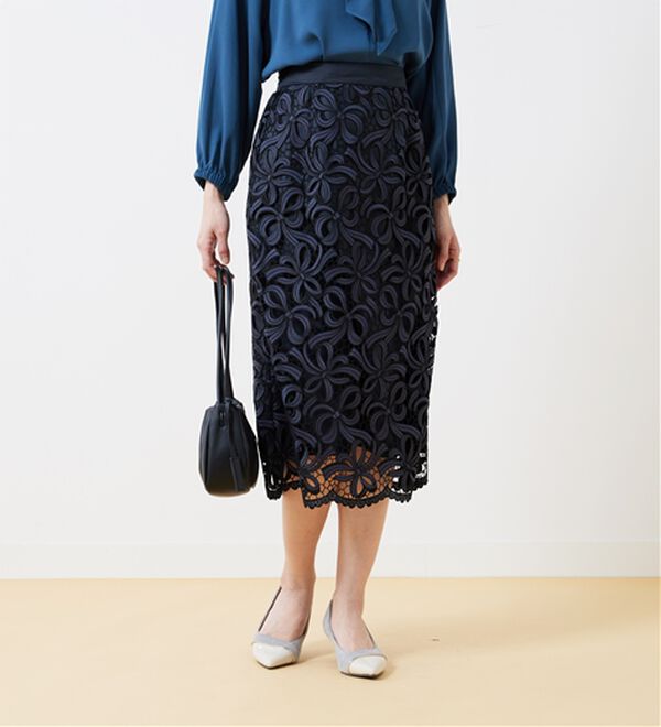 BELLUNA（ベルーナ）の「華やかリボンレーススカート（ロングスカート）」｜詳細画像