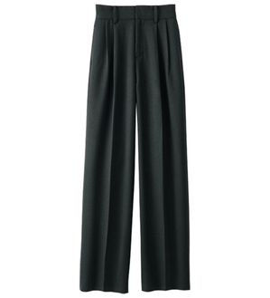 BELLUNA（ベルーナ）の「静電気防止加工！タックデザインワイドパンツ（ワイドパンツ・ガウチョ）」｜黒