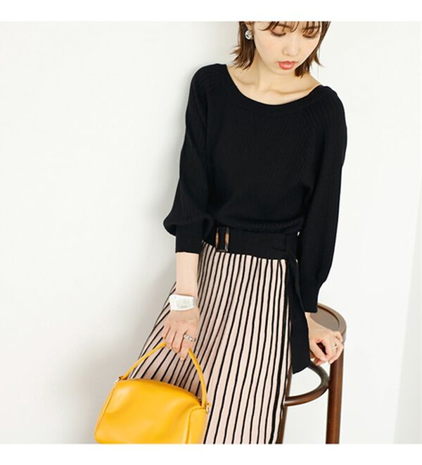 前後2WAYプリーツニットワンピース - ベルーナ【公式】