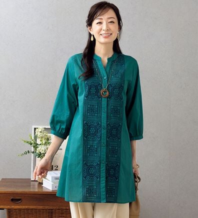 ルフラン（ルフラン）の「パネル刺しゅうのチュニックワンピ＜ラネルティ＞（チュニック）」