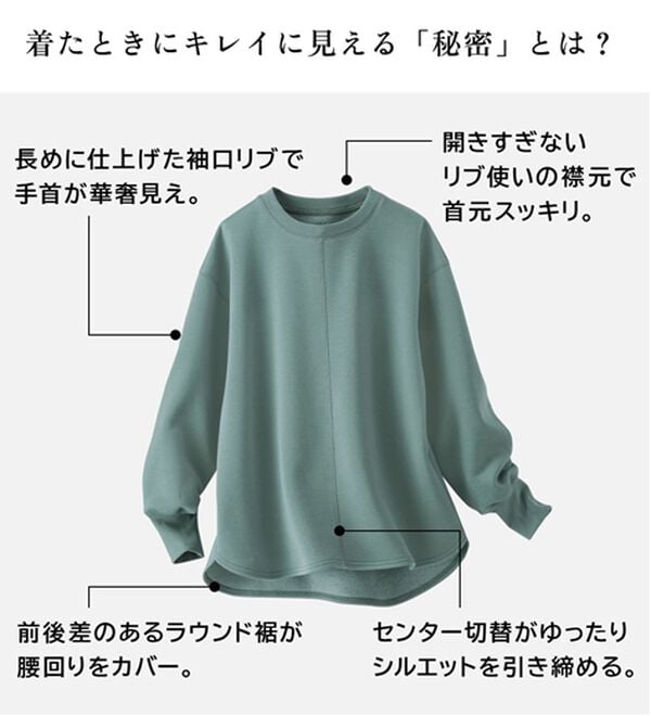 BELLUNA（ベルーナ）の「あったかキレイ！大人のこだわりトレーナー（トレーナー・スウェット）」｜詳細画像