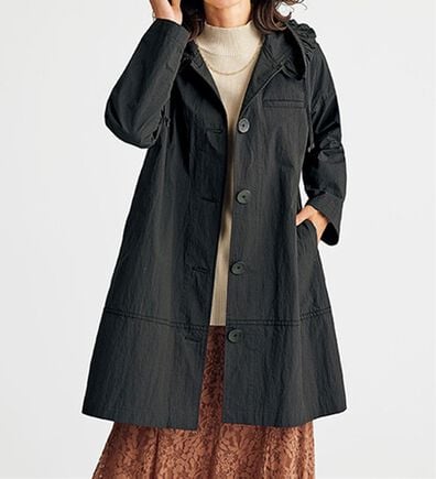 BELLUNA（ベルーナ）の「綿ナイロン素材ギャザーフードデザインジャケット（その他ジャケット）」