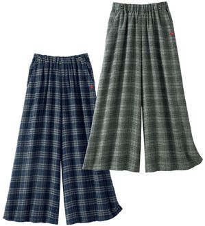 ルフラン（ルフラン）の「【２本組】【ＰＯＬＯ　ＢＣＳ】チェック柄スカーチョ（ワイドパンツ・ガウチョ）」｜2本組