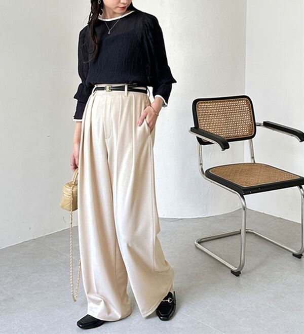 GeeRA（ジーラ）の「インタックスラックスワイドパンツ（フルレングスパンツ）」｜詳細画像