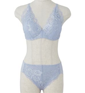 LAVIENNE（ラヴィエンヌ）の「すっぽりフルカップブラ＆ショーツ（ブラジャー＆ショーツセット）」｜ブルー