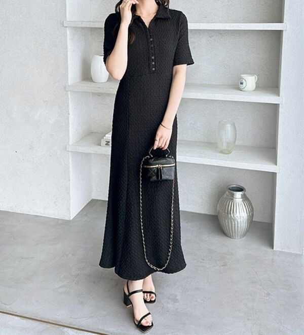 GeeRA（ジーラ）の「全骨格細見え！表面感素材マーメイドワンピース（その他ワンピース）」｜詳細画像