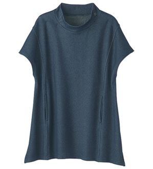 BELLUNA（ベルーナ）の「まるで着る毛布！裏ファーフレンチスリーブボタン使いベスト（ベスト）」｜デニム調