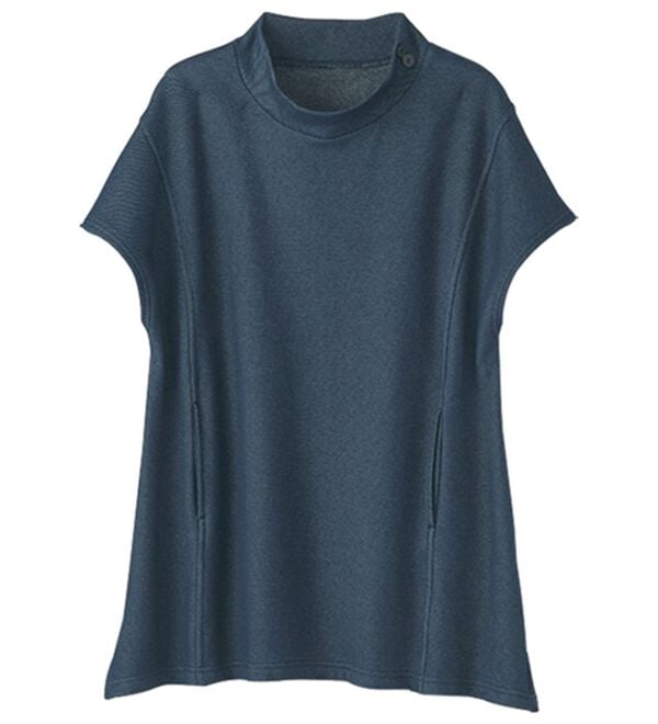 BELLUNA（ベルーナ）の「まるで着る毛布！裏ファーフレンチスリーブボタン使いベスト（ベスト）」｜デニム調