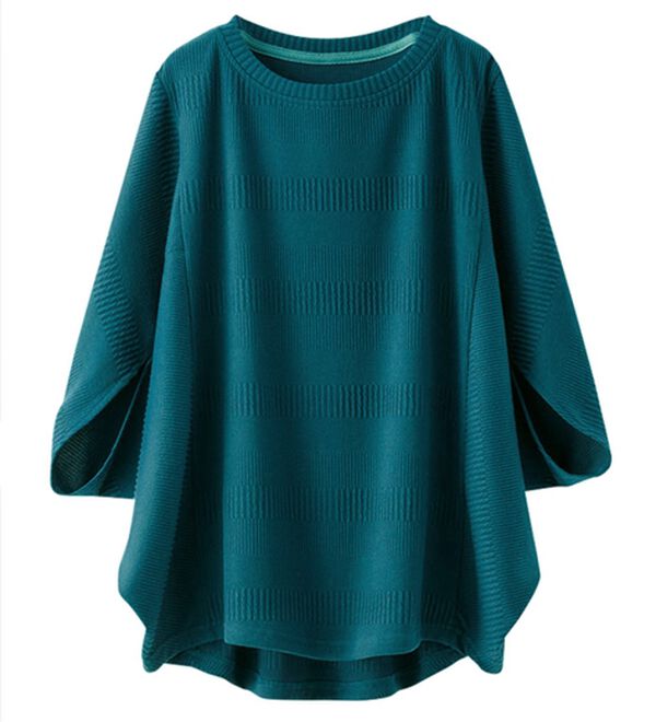 BELLUNA（ベルーナ）の「ボーダージャカードゆったりドルマンプルオーバー（カットソー）」｜詳細画像