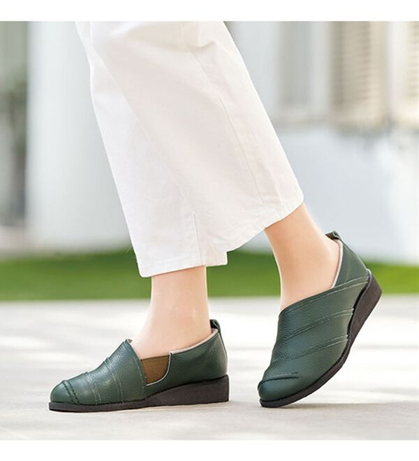 BELLUNA（ベルーナ）の「柔らか～！イタリアンレザー快適スリッポン（スリッポン）」｜詳細画像