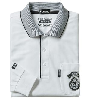 「＜Ｂｅ　ＣＨＡＮＣＥ＞着心地快適　ブランドデザインポロシャツ（メンズポロシャツ）」｜ホワイト