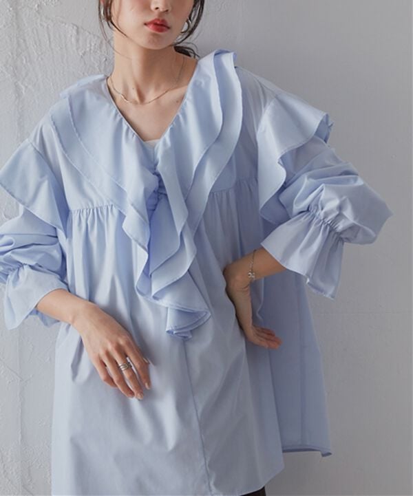 RANAN（ラナン）の「ビッグカラーフリルブラウス（ブラウス）」｜詳細画像