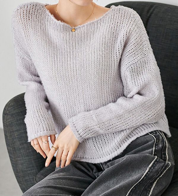 RANAN（ラナン）の「モヘアタッチローゲージシアーニット（ニット・セーター）」｜詳細画像