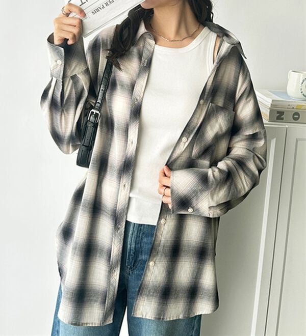 GeeRA（ジーラ）の「アソート柄オーバーサイズシャツ（シャツ）」｜詳細画像