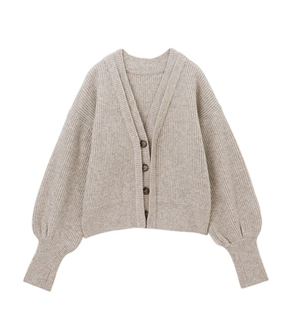 RANAN（ラナン）の「フロントレイヤードＶカーディガン（ニットカーディガン）」｜詳細画像