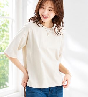 BELLUNA（ベルーナ）の「綿１００％汗染み対策短丈プルオーバー（カットソー）」｜詳細画像