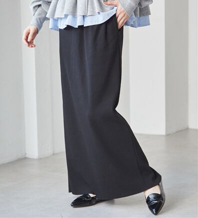 RANAN（ラナン）の「セルフカットリブロングナロースカート（ロングスカート）」