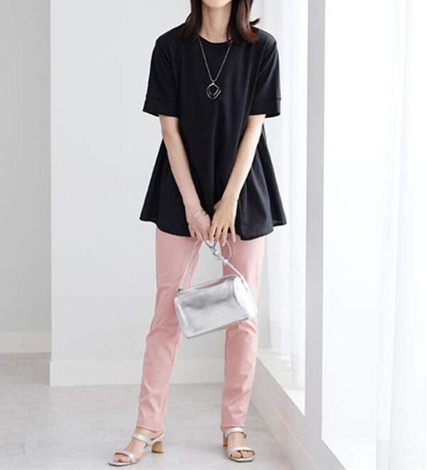 BELLUNA（ベルーナ）の「ギャザー切替デザイン細見えチュニック（チュニック）」｜詳細画像