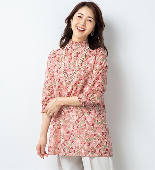 ルフラン（ルフラン）の「選べる！上品に着映える綿１００％チュニック（チュニック）」｜小花柄