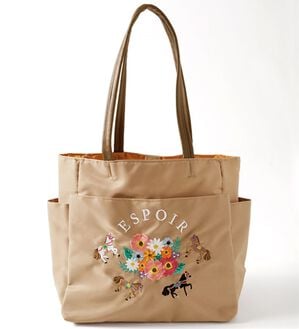 BELLUNA（ベルーナ）の「Ａ４対応！ポケットいっぱい刺繍トート（トートバッグ）」｜フラワーホース