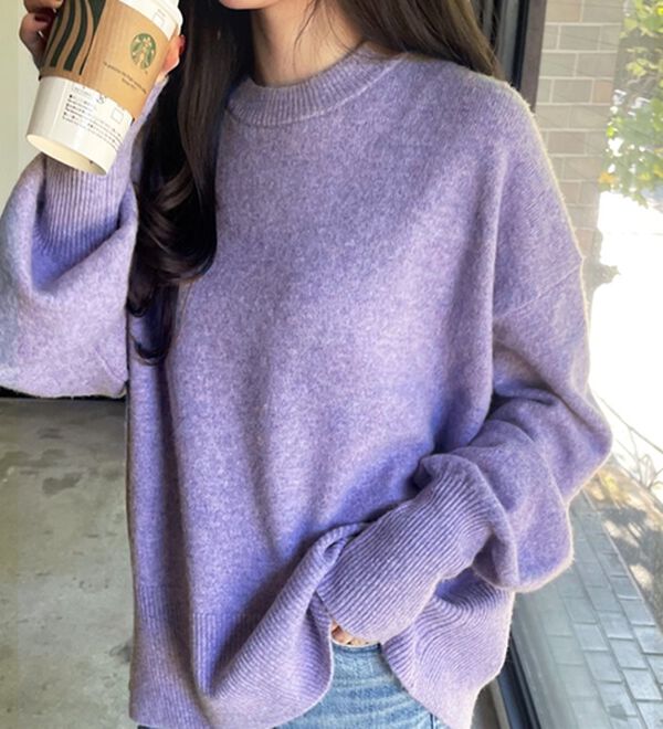 GeeRA（ジーラ）の「ゆるっと柔らか！袖ボリュームメランジニット（ニット・セーター）」｜詳細画像