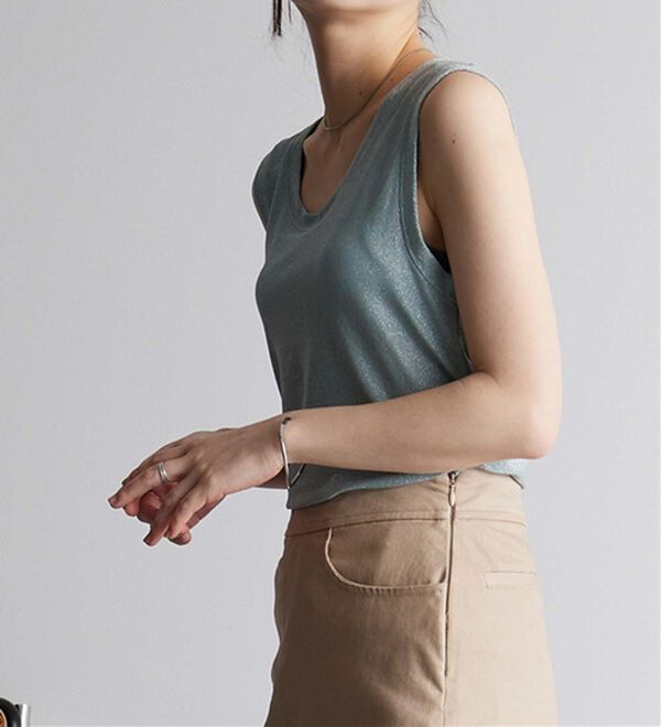 RANAN（ラナン）の「ひんやり！ラメタンクトップ（タンクトップ・キャミソール）」｜詳細画像
