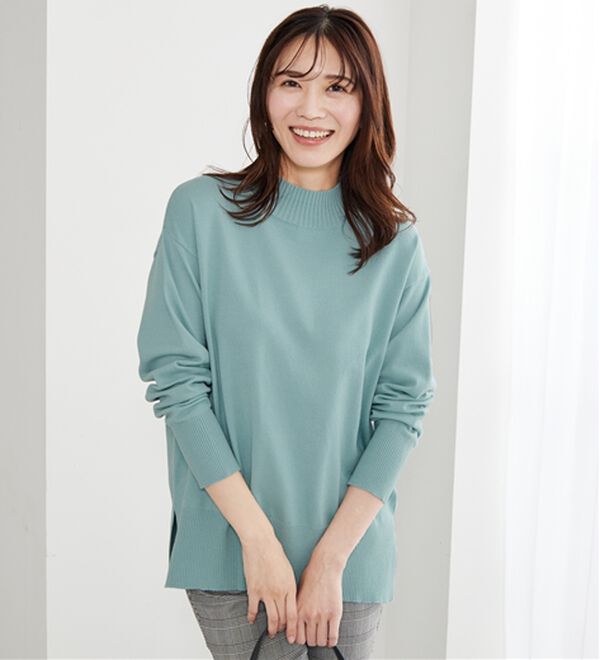 BELLUNA（ベルーナ）の「【新色追加】もちもち素材ハイネックニットプルオーバー（ニット・セーター）」｜詳細画像