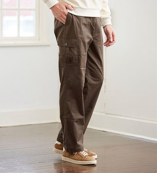 「＜コムルヴァン・オム＞ラクして暖か裏フリースパンツ（メンズフルレングスパンツ）」｜詳細画像