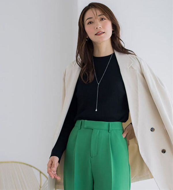 Pierrot（ピエロ）の「クルーネックリブニット（ニット・セーター）」｜詳細画像