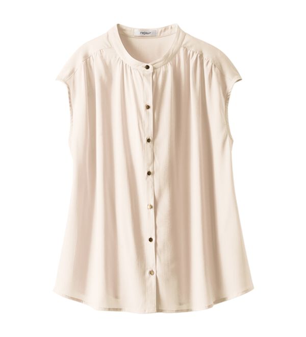 BELLUNA（ベルーナ）の「ギャザー使いフレンチスリーブブラウス（ブラウス）」｜詳細画像