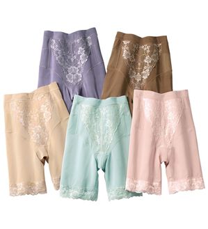 「【５色組】ハイウエストでハミ肉すっぽりガードル（ショーツ）」｜5色組