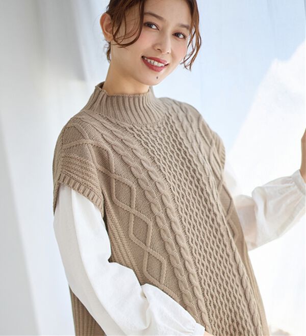 ロングニットベスト - ベルーナ【公式】 