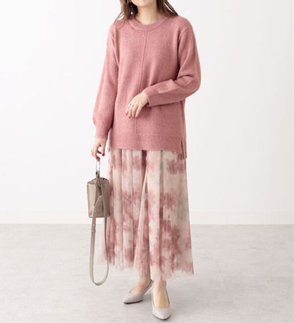 BELLUNA（ベルーナ）の「スパンコール使いラメニットプルオーバー（ニット・セーター）」｜詳細画像