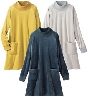 「【３色組】ストレッチフリース素材チュニック（チュニック）」｜詳細画像