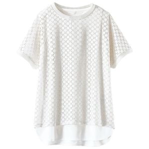 BELLUNA（ベルーナ）の「レース素材プルオーバーアンサンブル（アンサンブル）」｜アイボリー