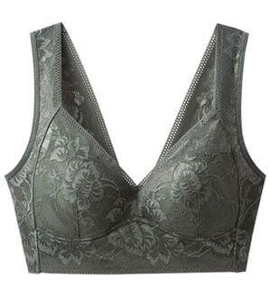 LAVIENNE（ラヴィエンヌ）の「ストレッチレースの次世代ラクブラ（ブラジャー）」｜チャコール