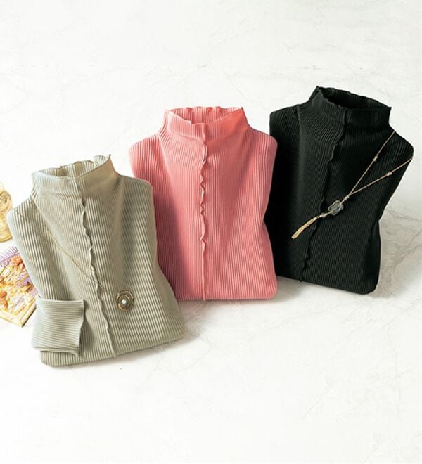 ルフラン（ルフラン）の「【３色組】プリーツロングプルオーバー（カットソー）」｜3色組