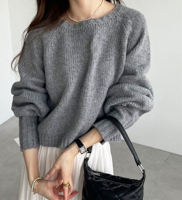 GeeRA（ジーラ）の「ボリュームスリーブショートニット（ニット・セーター）」｜詳細画像