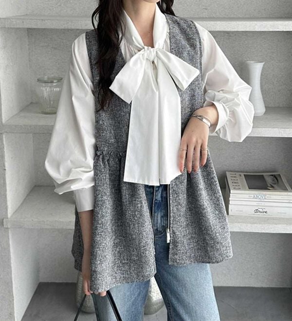 GeeRA（ジーラ）の「ボリュームボウタイブラウス（ブラウス）」｜詳細画像