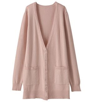 BELLUNA（ベルーナ）の「ヨレにくい！綿１００％ニットカーディガン（ニットカーディガン）」｜ローズピンク