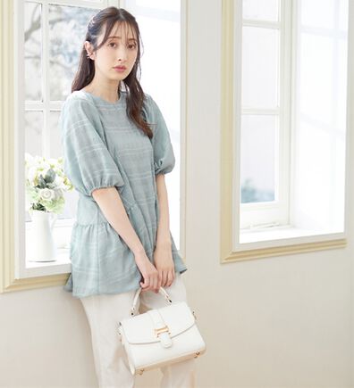 alotta（アロッタ）の「シアーチェックパフ袖チュニック（チュニック）」